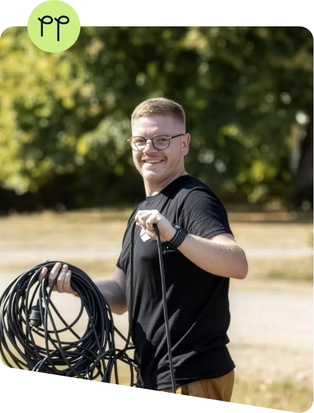 Installation audiovisuelle en Nièvre par Gauthier Spectacle.