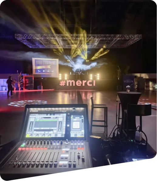 Installation vidéo événementielle en France avec Gauthier Spectacle.